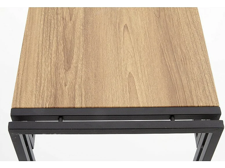 Console 90 x 35 x 76 cm - Chêne doré/Noir