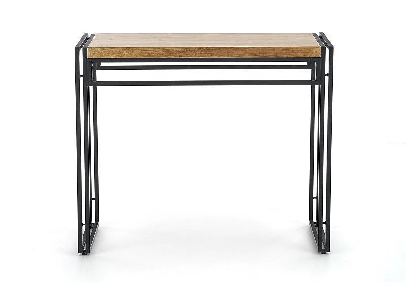 Console 90 x 35 x 76 cm - Chêne doré/Noir