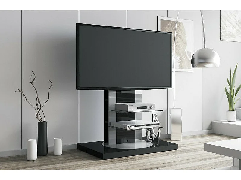 Meuble TV design rotatif 126 x 90 x 59 cm - Noir