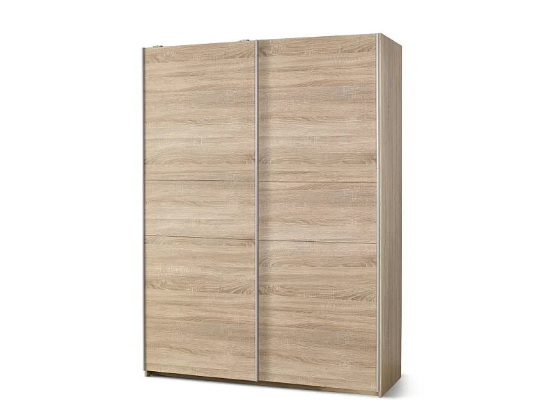 Armoire 2 portes coulissantes 153 x 58 x 210 cm - Chêne sonome