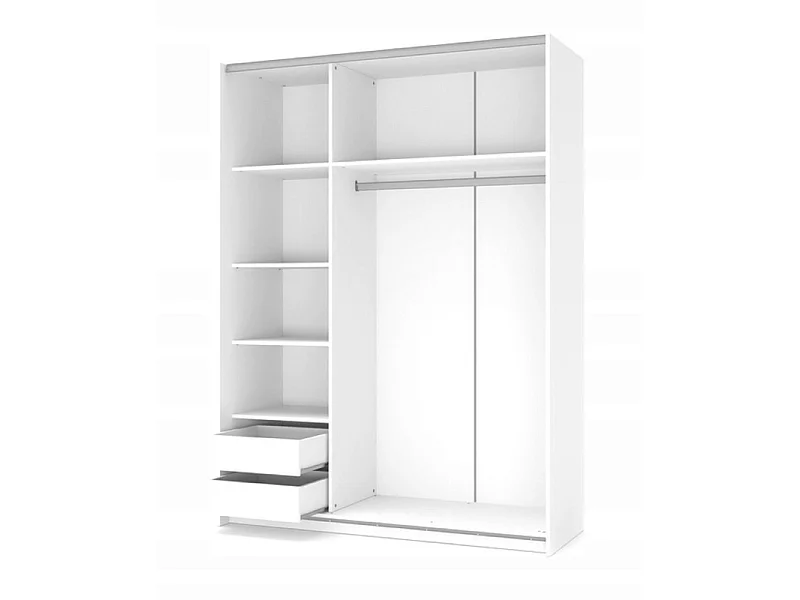 Armoire 2 portes coulissantes 153 x 58 x 210 cm - Chêne sonome