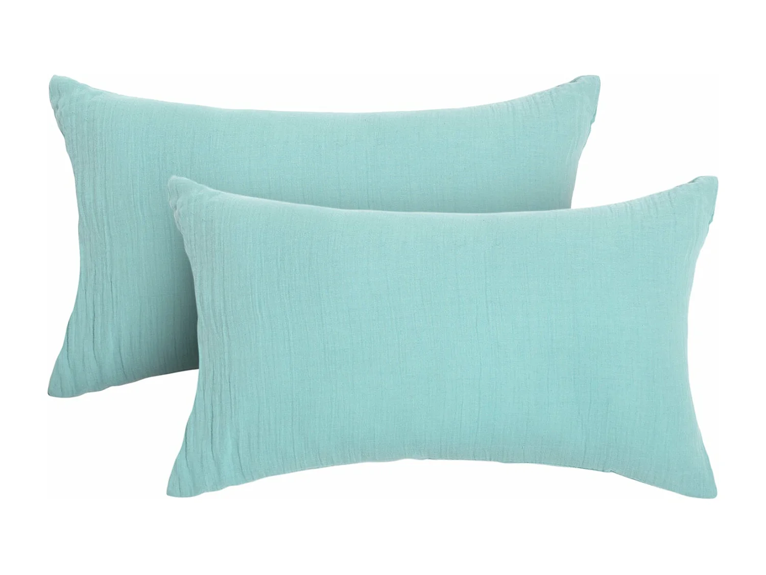 Lot de 2 coussins 100% gaze de coton 30x50cm