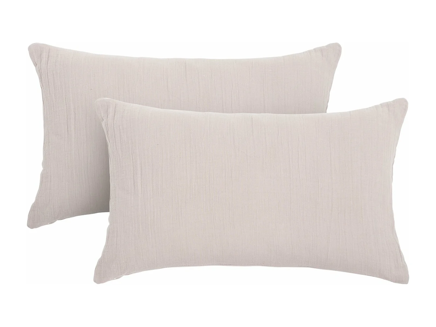 Lot de 2 coussins 100% gaze de coton 30x50cm