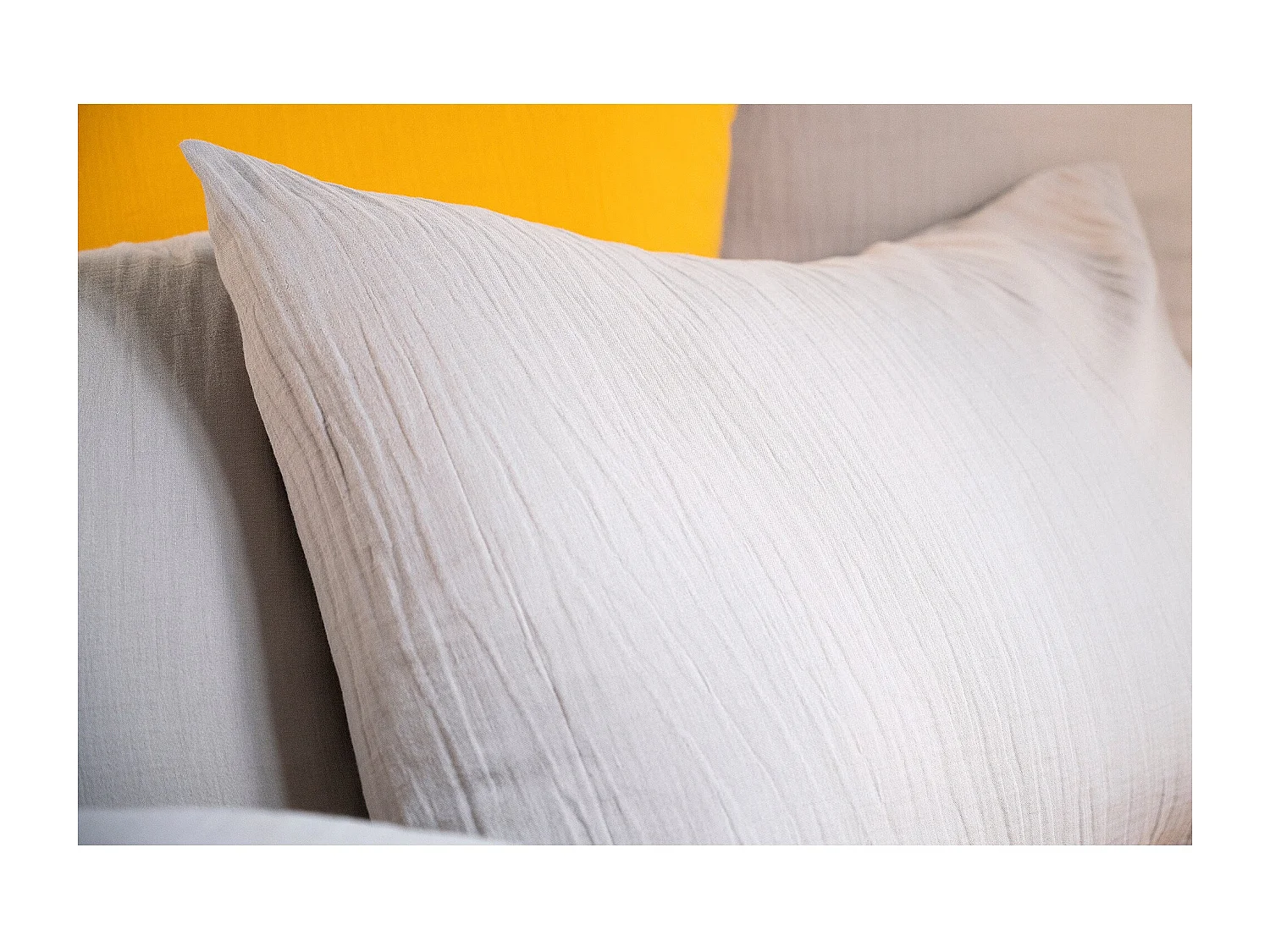 Lot de 2 coussins 100% gaze de coton 30x50cm