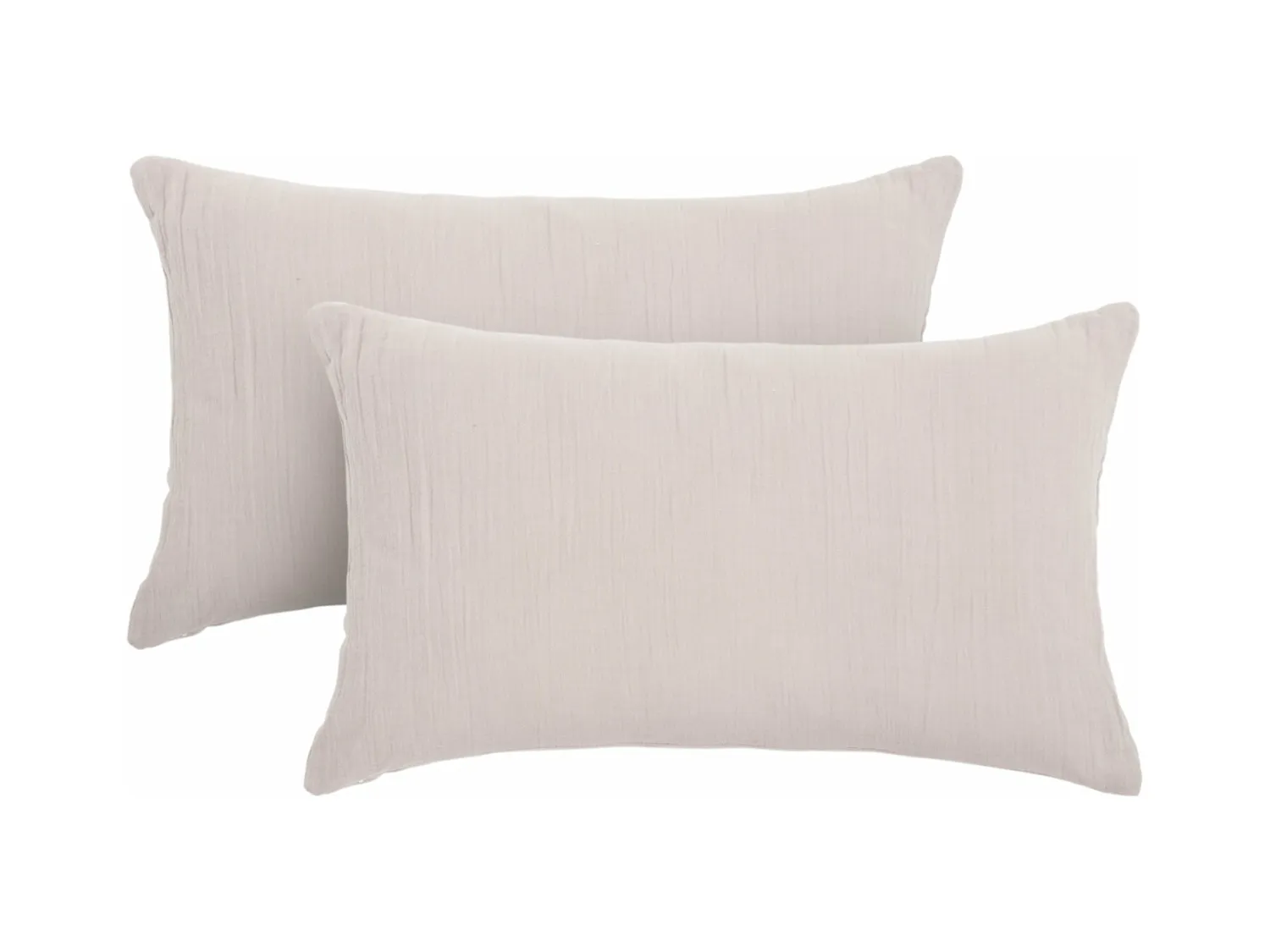Lot de 2 coussins 100% gaze de coton 30x50cm