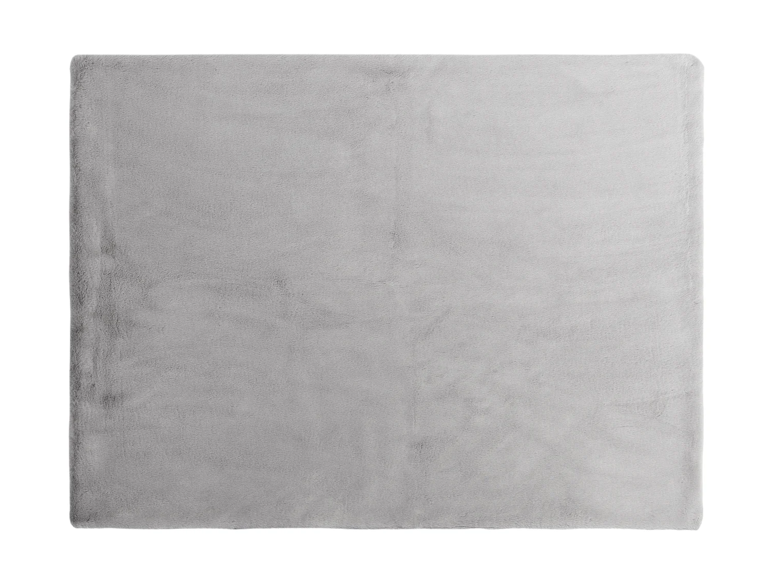 Jeté de canapé en fausse fourrure grise 125x150cm