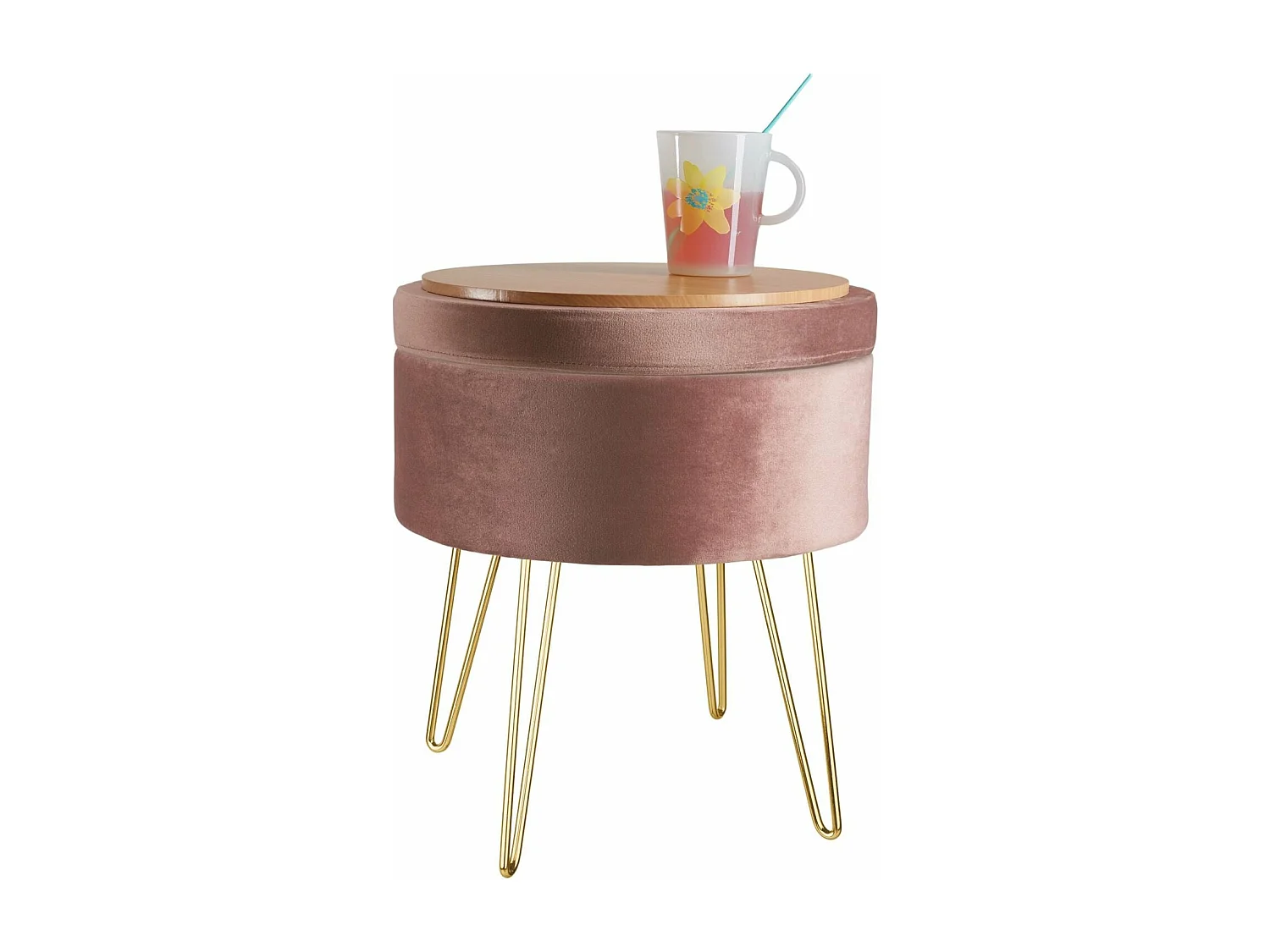 Tabouret siège pouf avec 37.5 x 37.5 x 44.5 cm 08_0000305