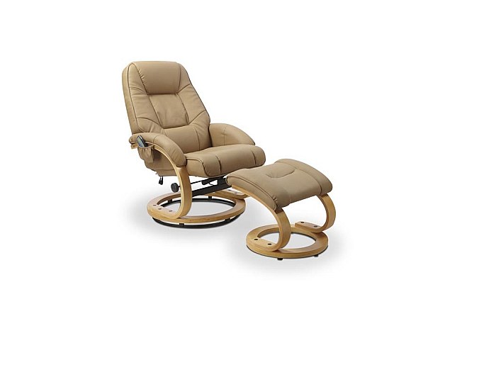 Fauteuil Relax électrique Inclinable Avec Massage Et Chauffage - Poche Latérale, Porte-gobelets Et USB, Couleur Marron