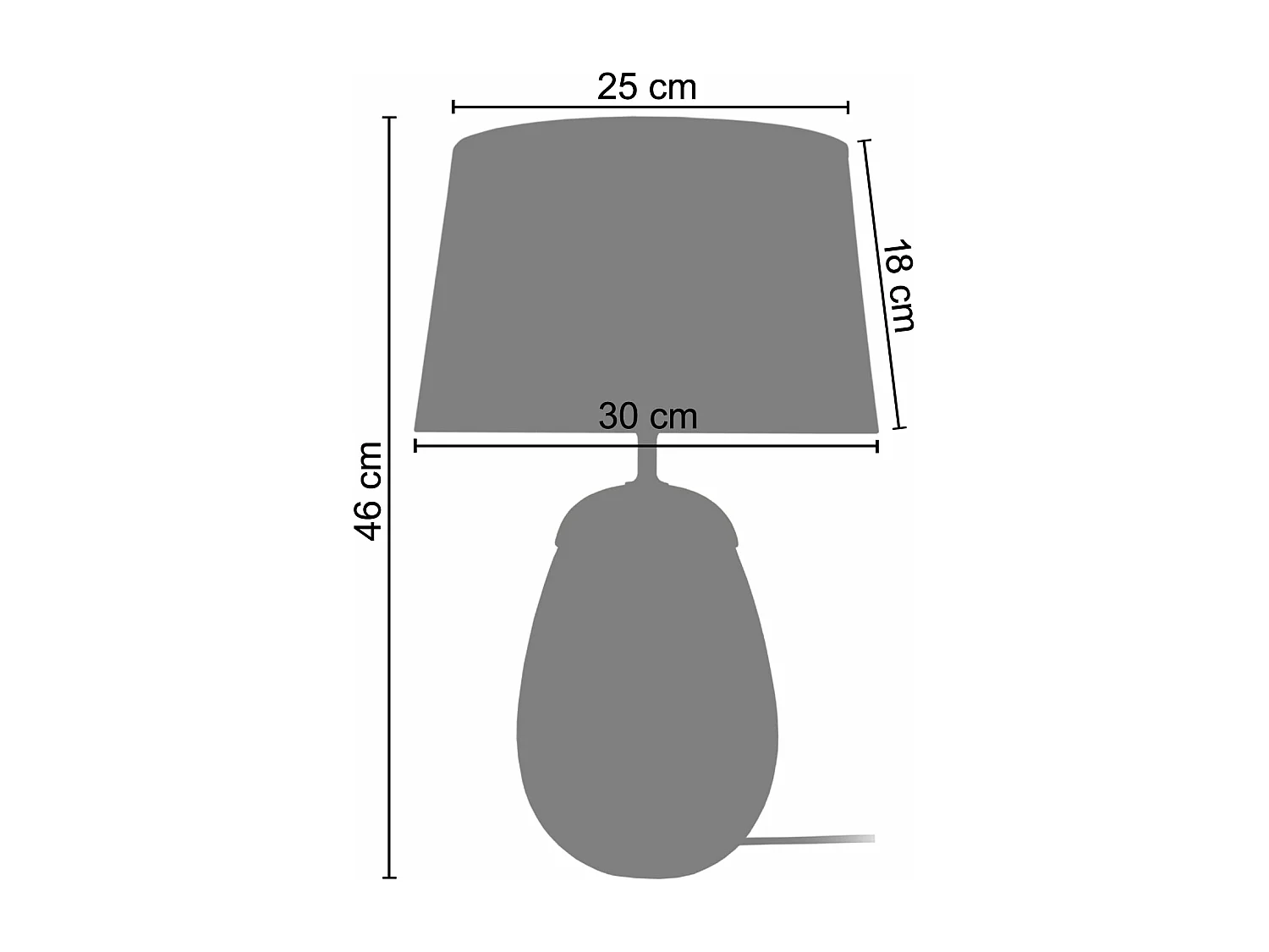 Lampe a poser ovale verre,bois naturel naturel,marron 46 cm.