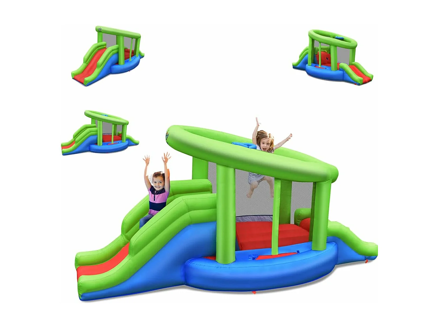 Château Gonflable en Forme de Escargot avec 2 Toboggans