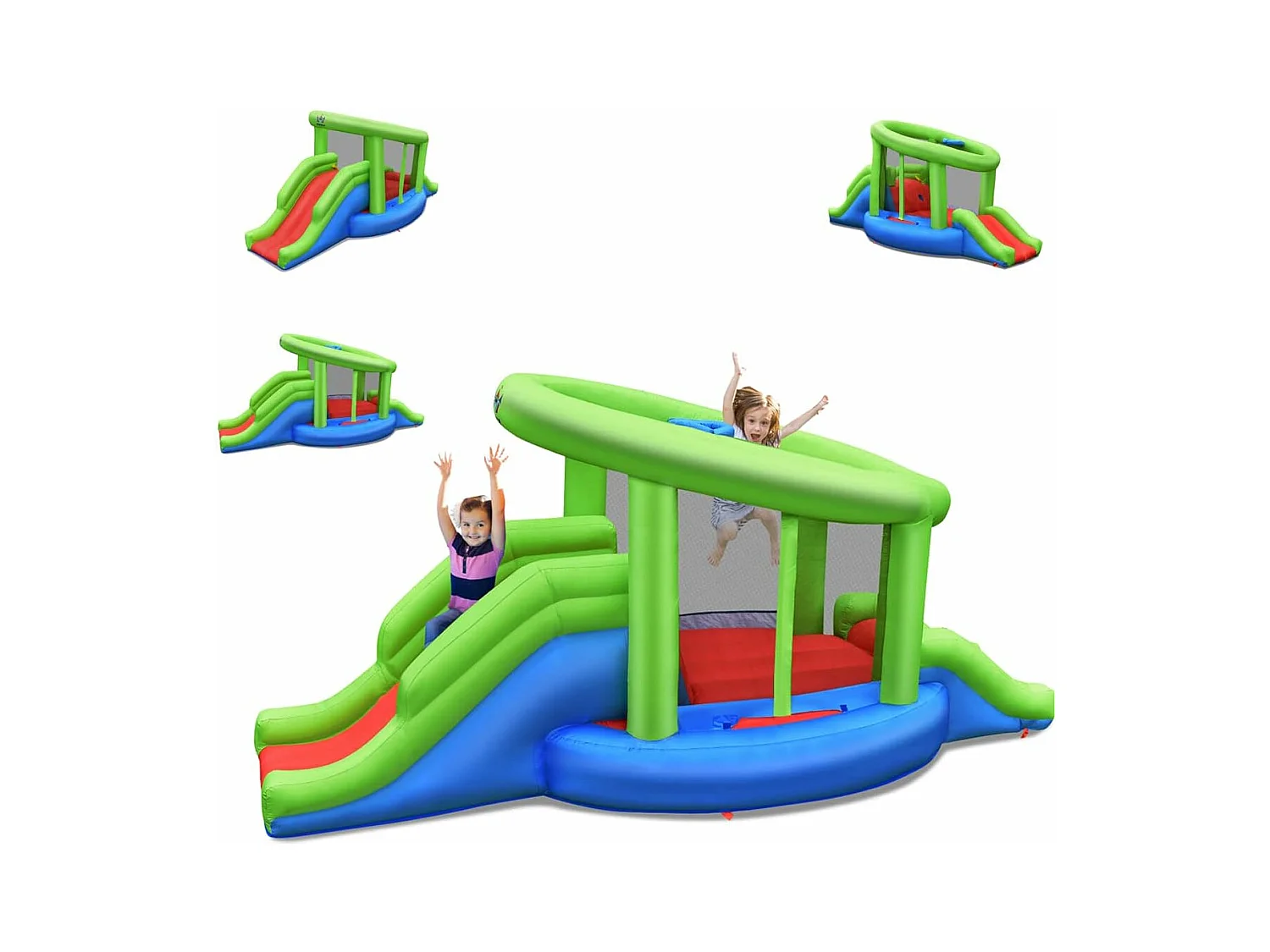 Château Gonflable en Forme de Escargot avec 2 Toboggans