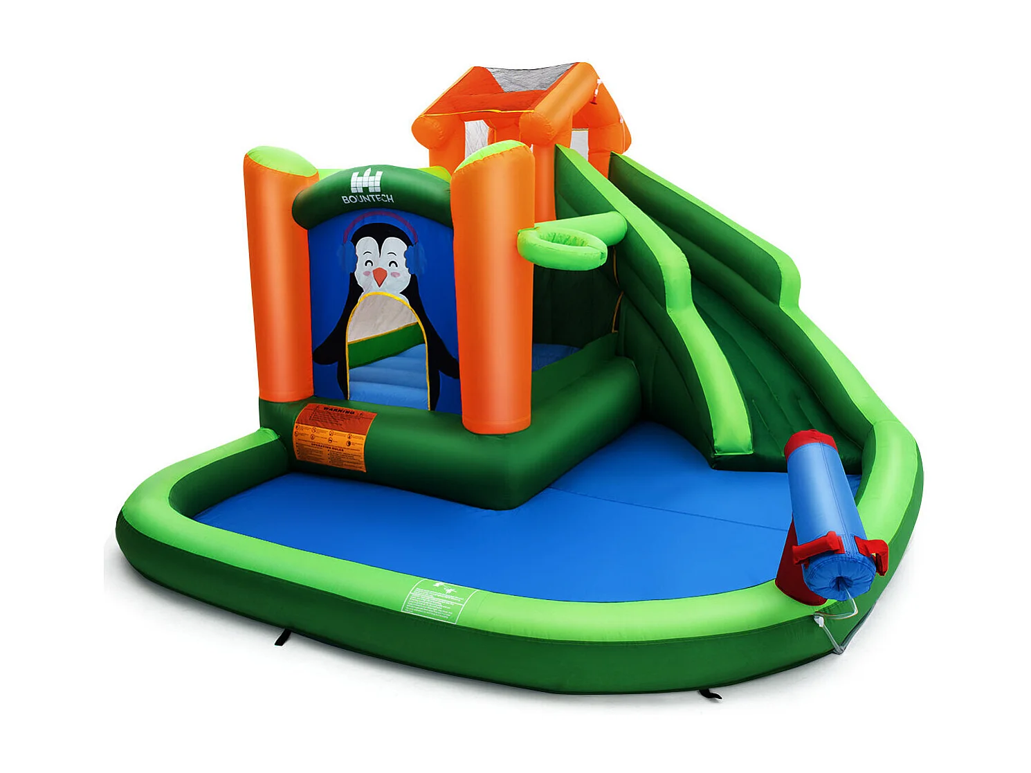 Château Gonflable avec Toboggans Aquatiques