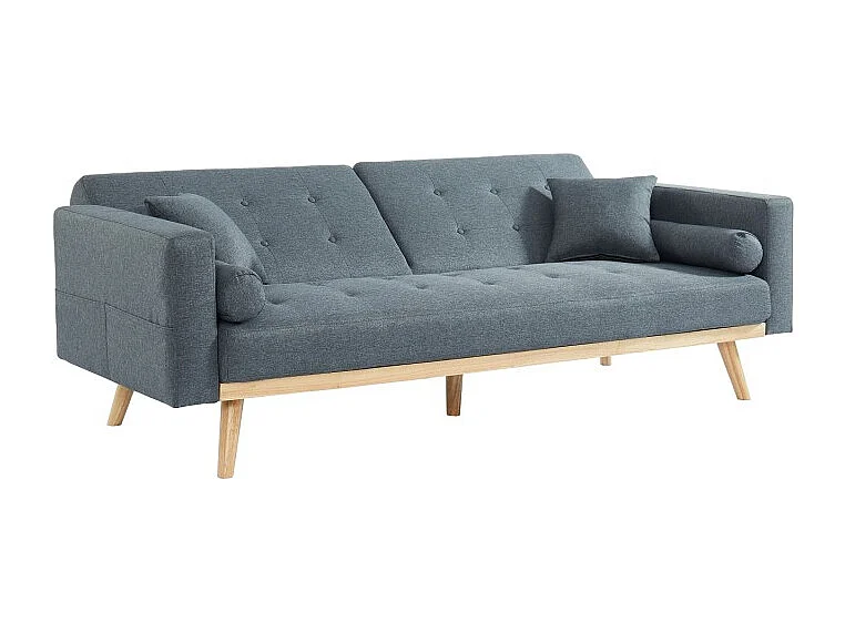 Canapé KELLY en tissu anthracite convertible