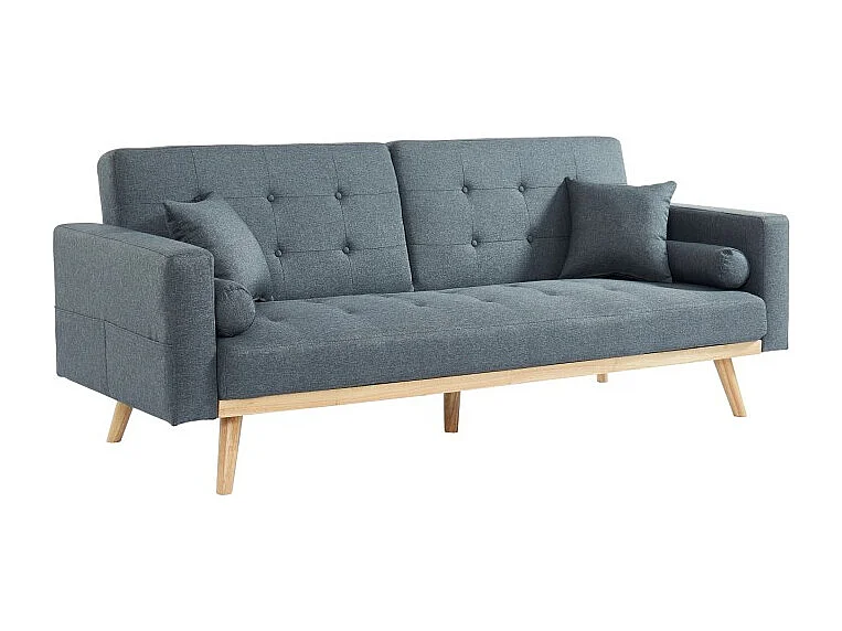 Canapé KELLY en tissu anthracite convertible