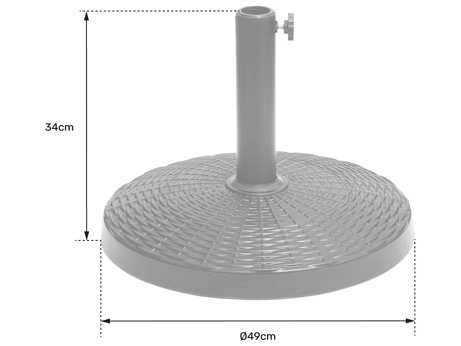 Rechte parasolvoet QUIMPER