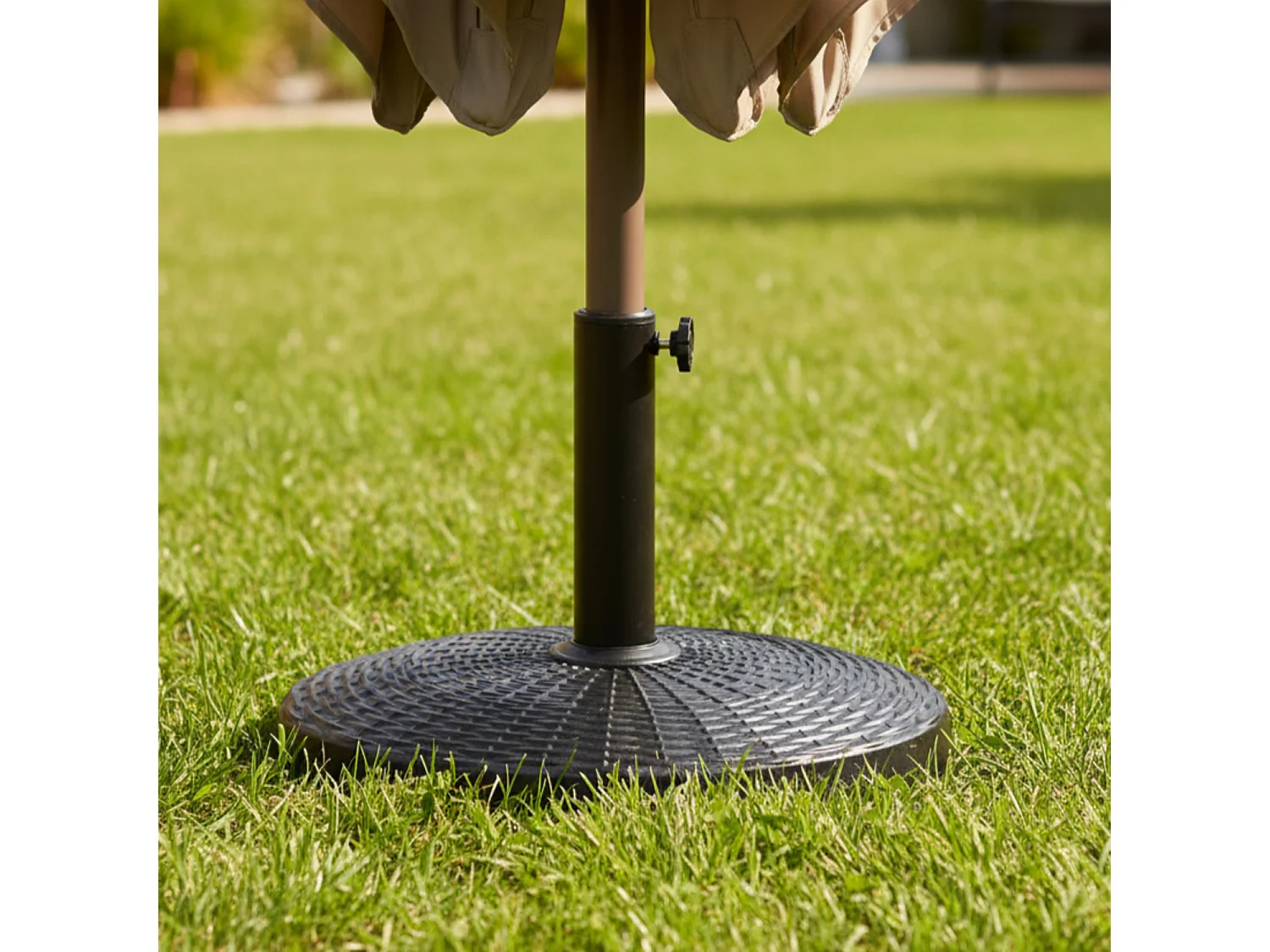 Pied de parasol droit QUIMPER noir - HAPPY GARDEN