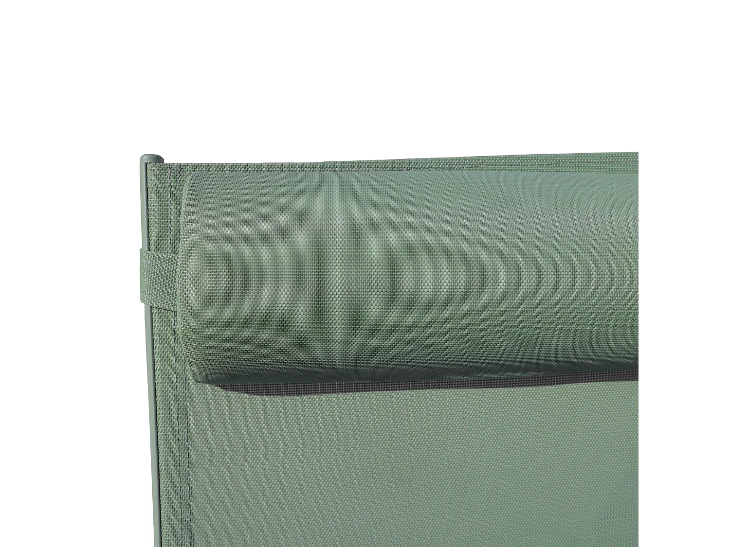 Lot de 2 transats GALAPAGOS en textilène vert sauge - aluminium vert sauge - HAPPY GARDEN