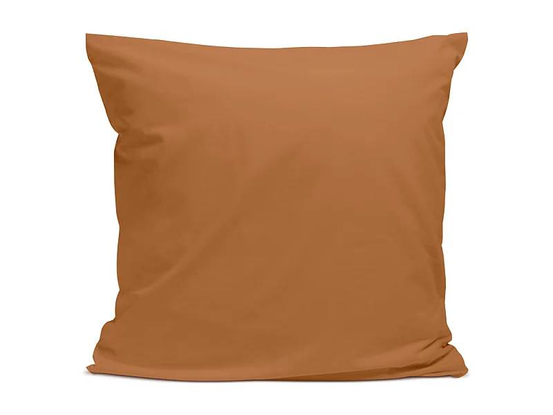 Taie d'oreiller 100% Percale de coton - Terracotta - 65x65cm