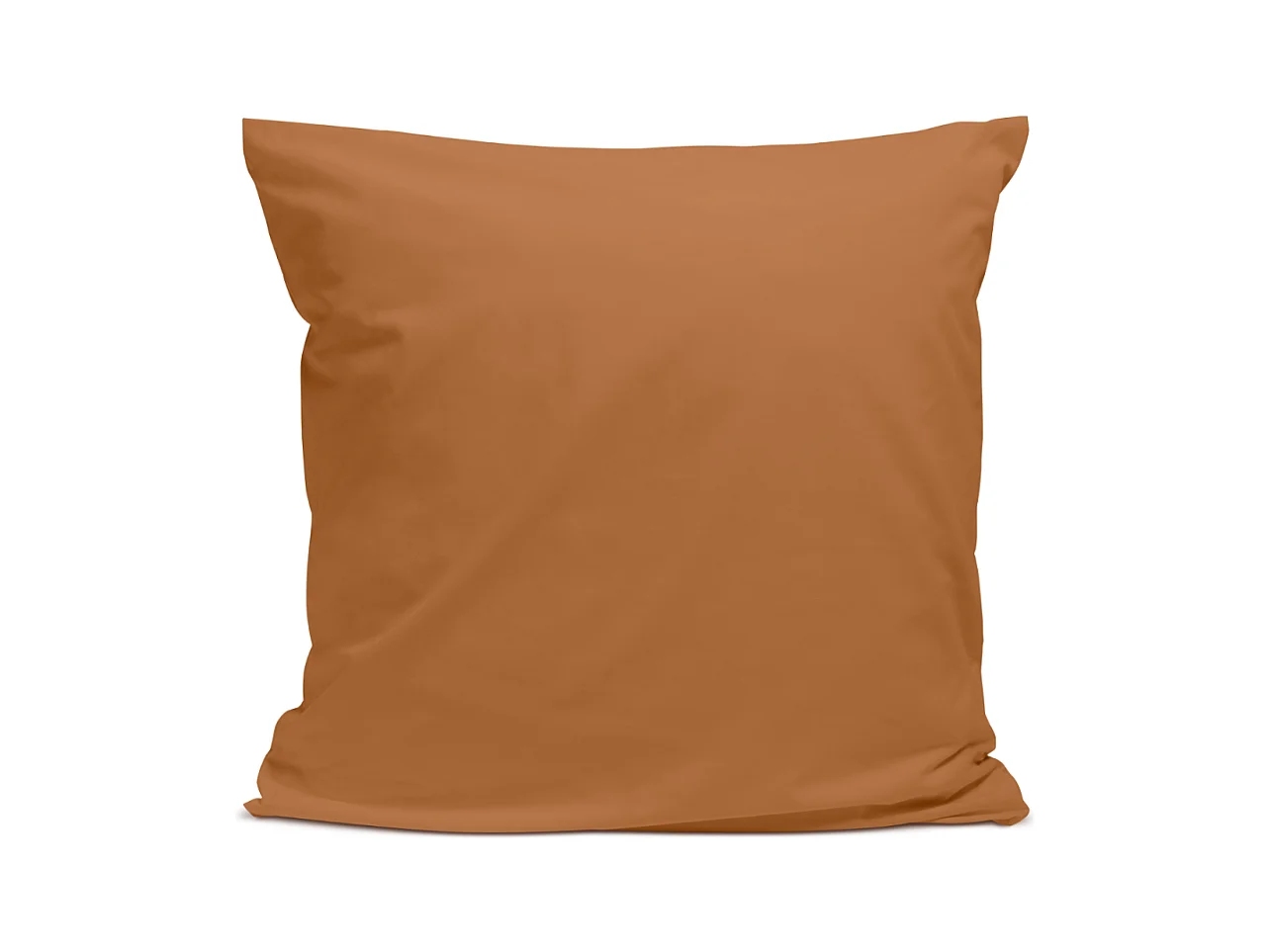 Taie d'oreiller 100% Percale de coton - Terracotta - 65x65cm