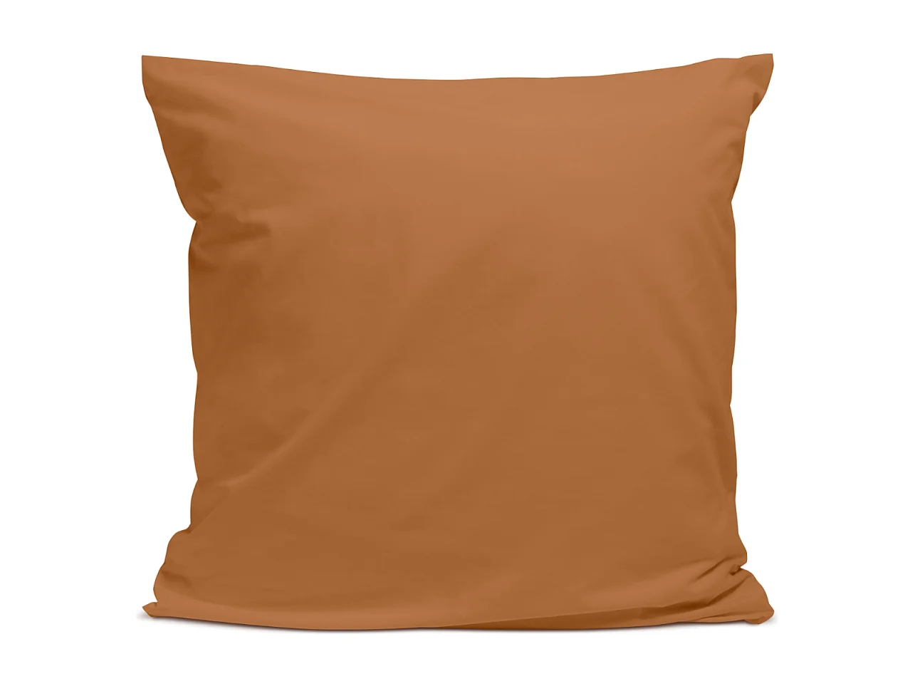 Taie d'oreiller 100% Percale de coton - Terracotta - 65x65cm