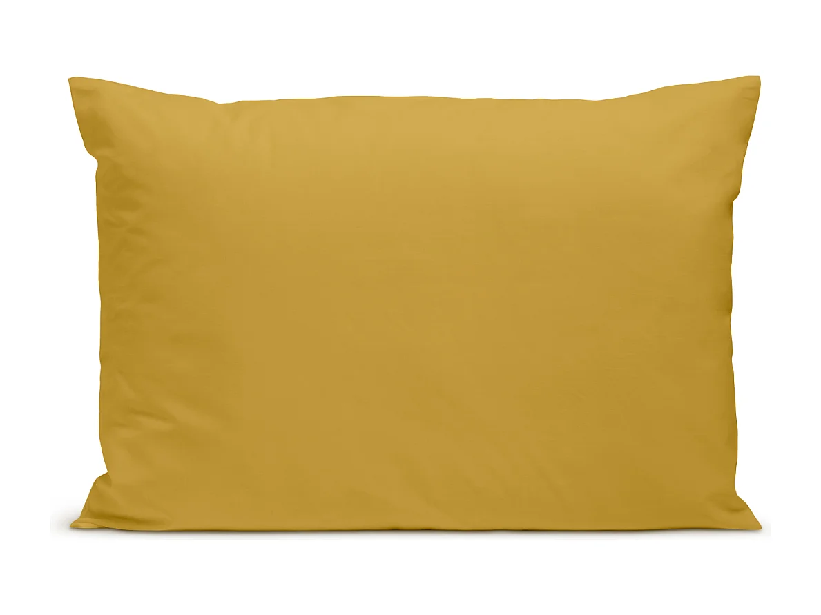 Taie d'oreiller 100% Percale de coton - Moutarde - 50x75cm