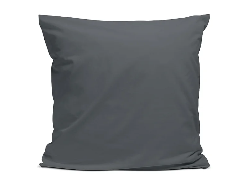 Taie d'oreiller 100% Percale de coton - Anthracite - 65x65cm