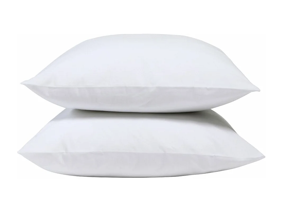 Taie d'oreiller 100% Percale de coton - Blanc - 65x65cm