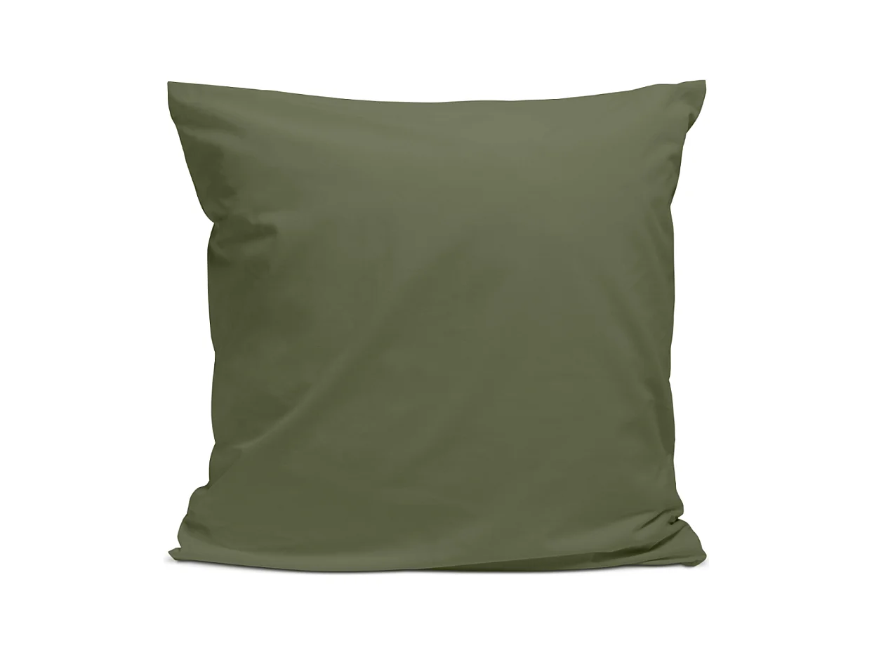 Taie d'oreiller 100% Percale de coton - Kaki - 65x65cm