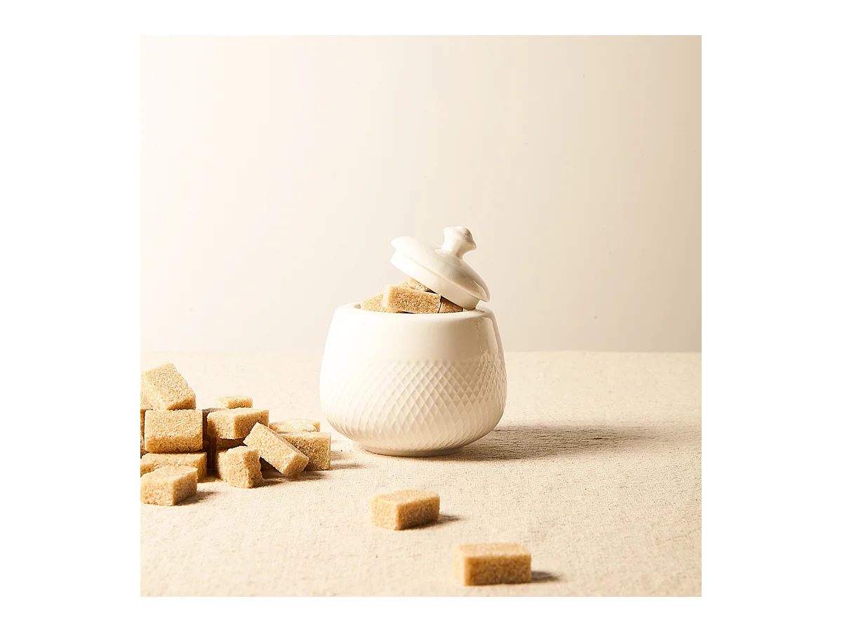 Sucrier et Pot à Lait Cécile - Blanc / 10 cm