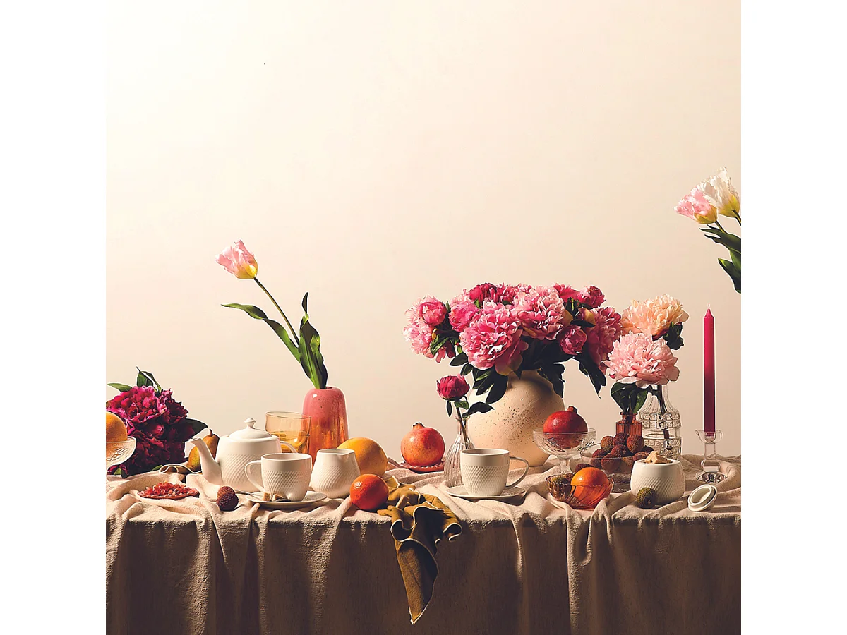 Sucrier et Pot à Lait Cécile - Blanc / 10 cm