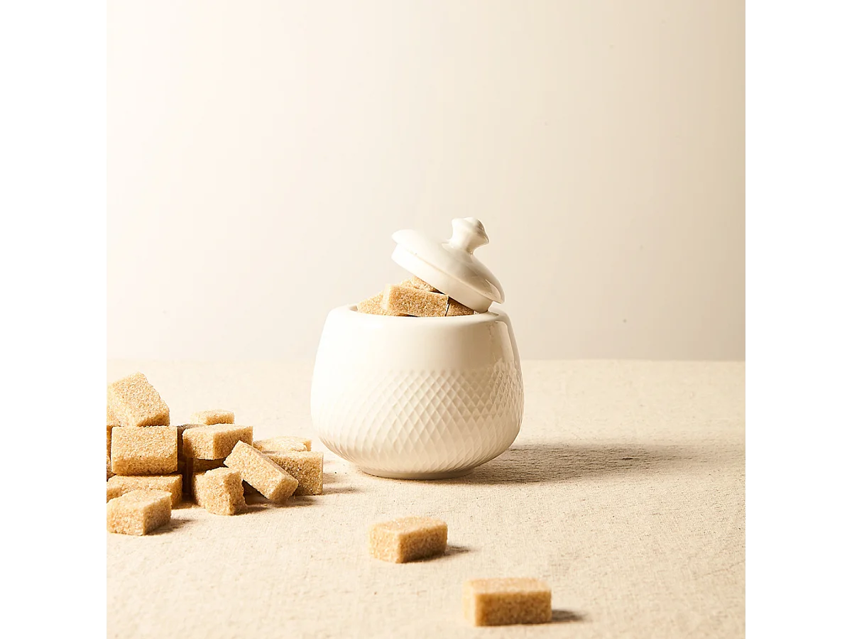 Sucrier et Pot à Lait Cécile - Blanc / 10 cm