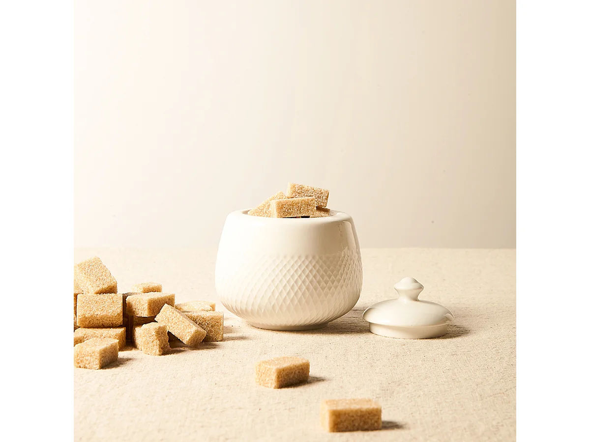 Sucrier et Pot à Lait Cécile - Blanc / 10 cm