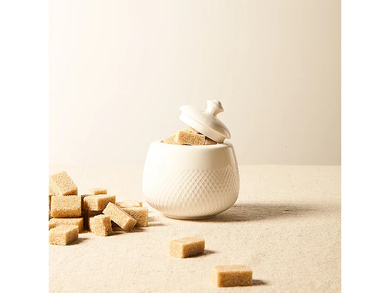 Sucrier et Pot à Lait Cécile - Blanc / 10 cm