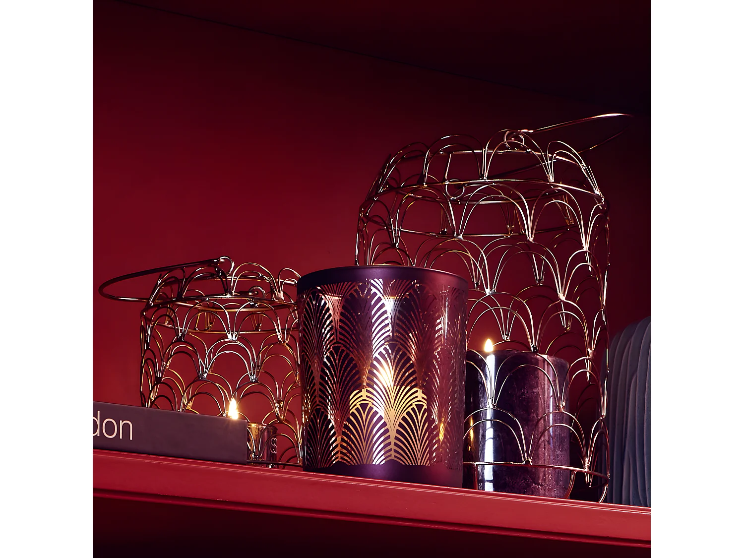 Lanterne Beatrix Petit Format - Doré / 14 cm