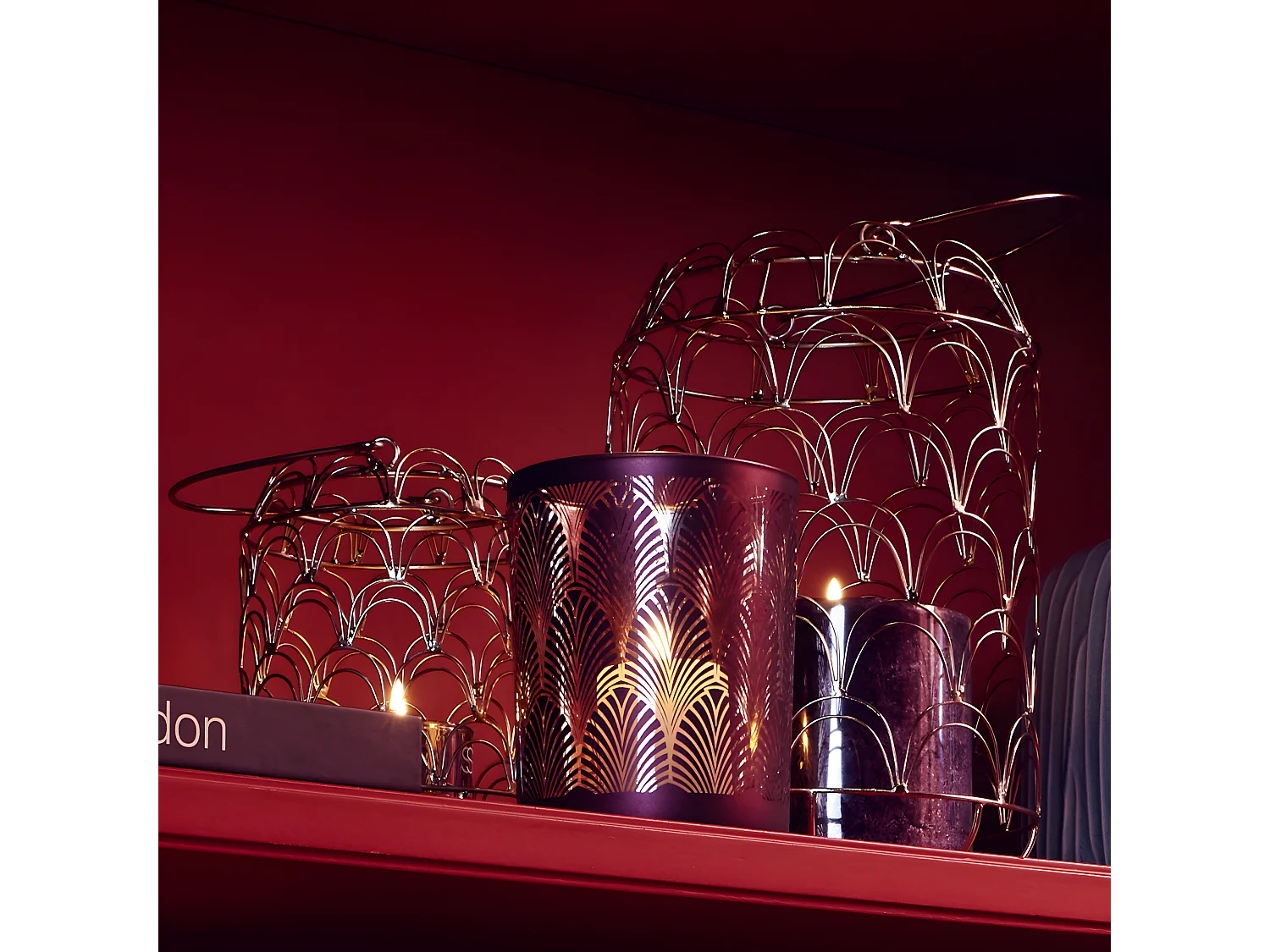 Lanterne Beatrix Petit Format - Doré / 14 cm