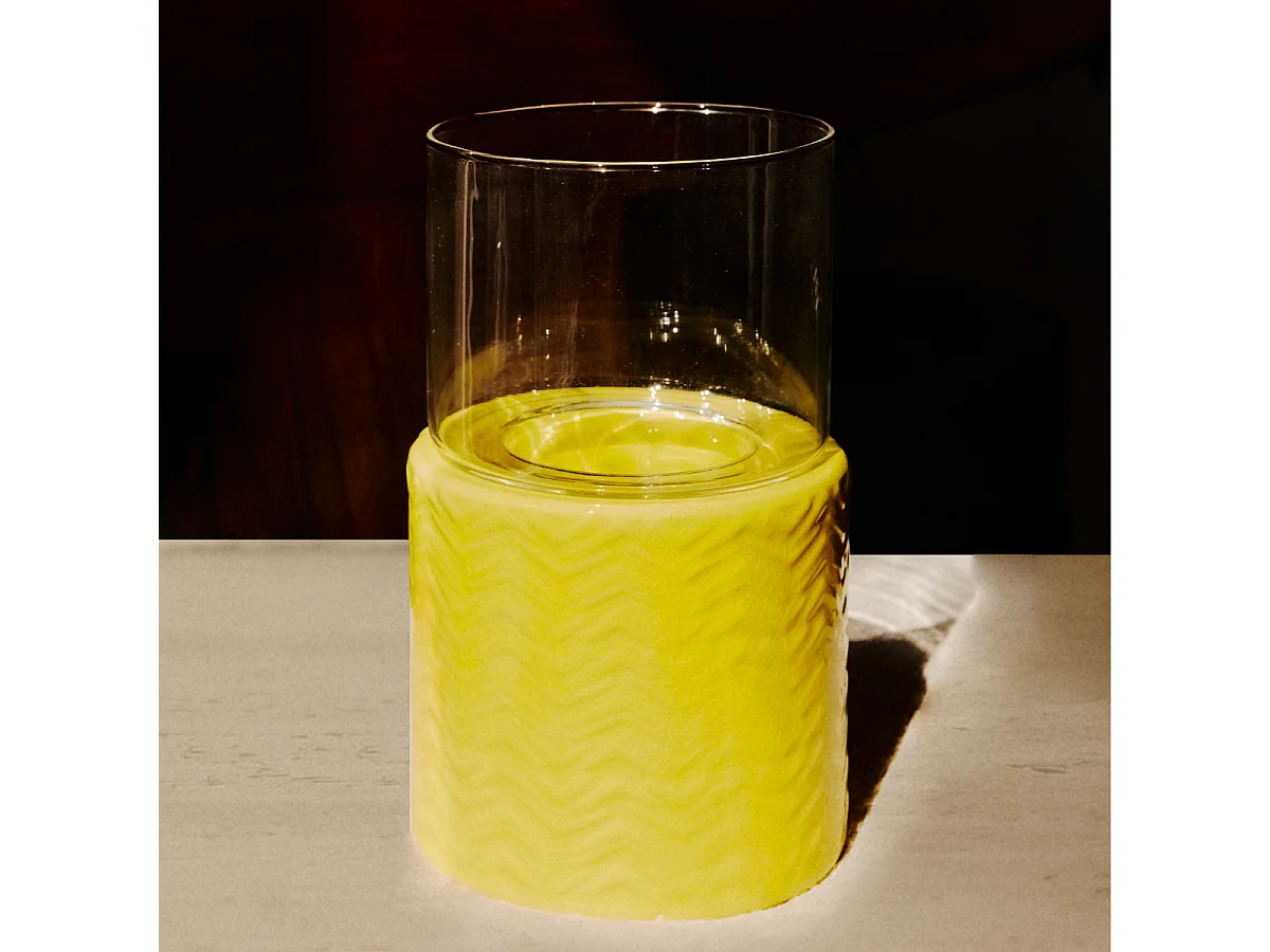 Porte-bougie Totem Petit Format - Jaune