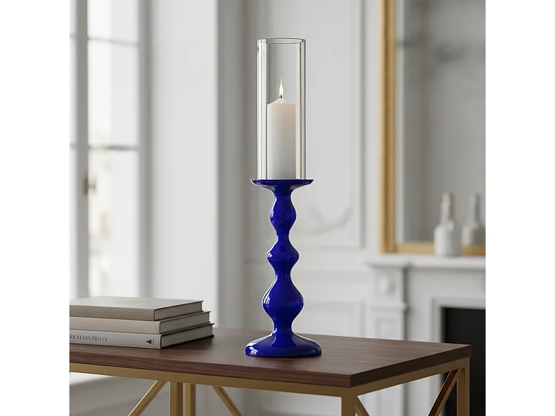 Porte-Bougie Isa Grand Format - Bleu