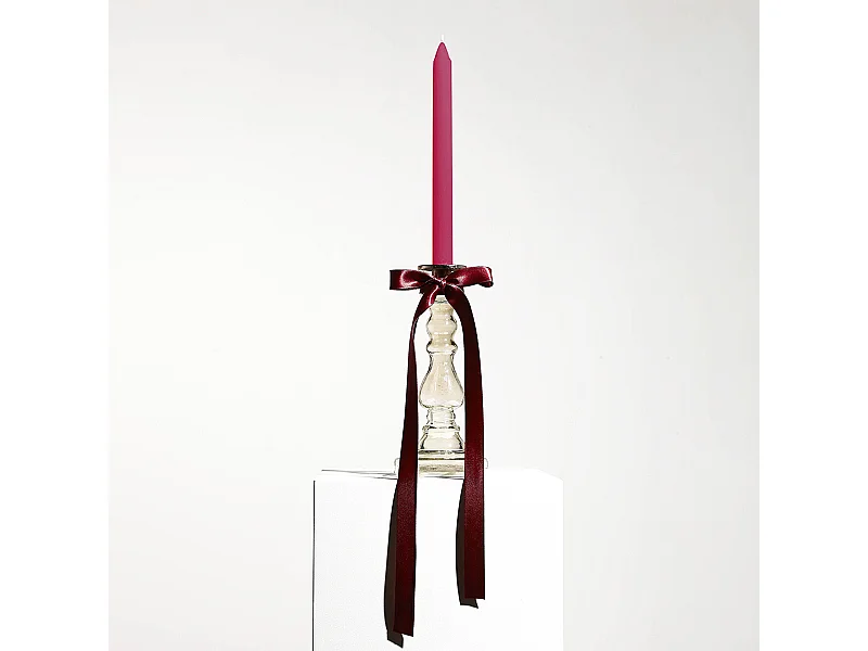 Bougeoir en verre - Transparent