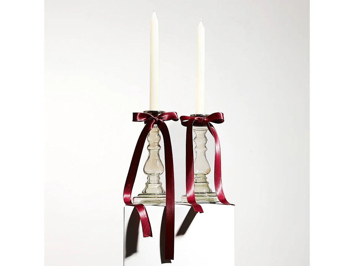 Bougeoir en verre - Transparent