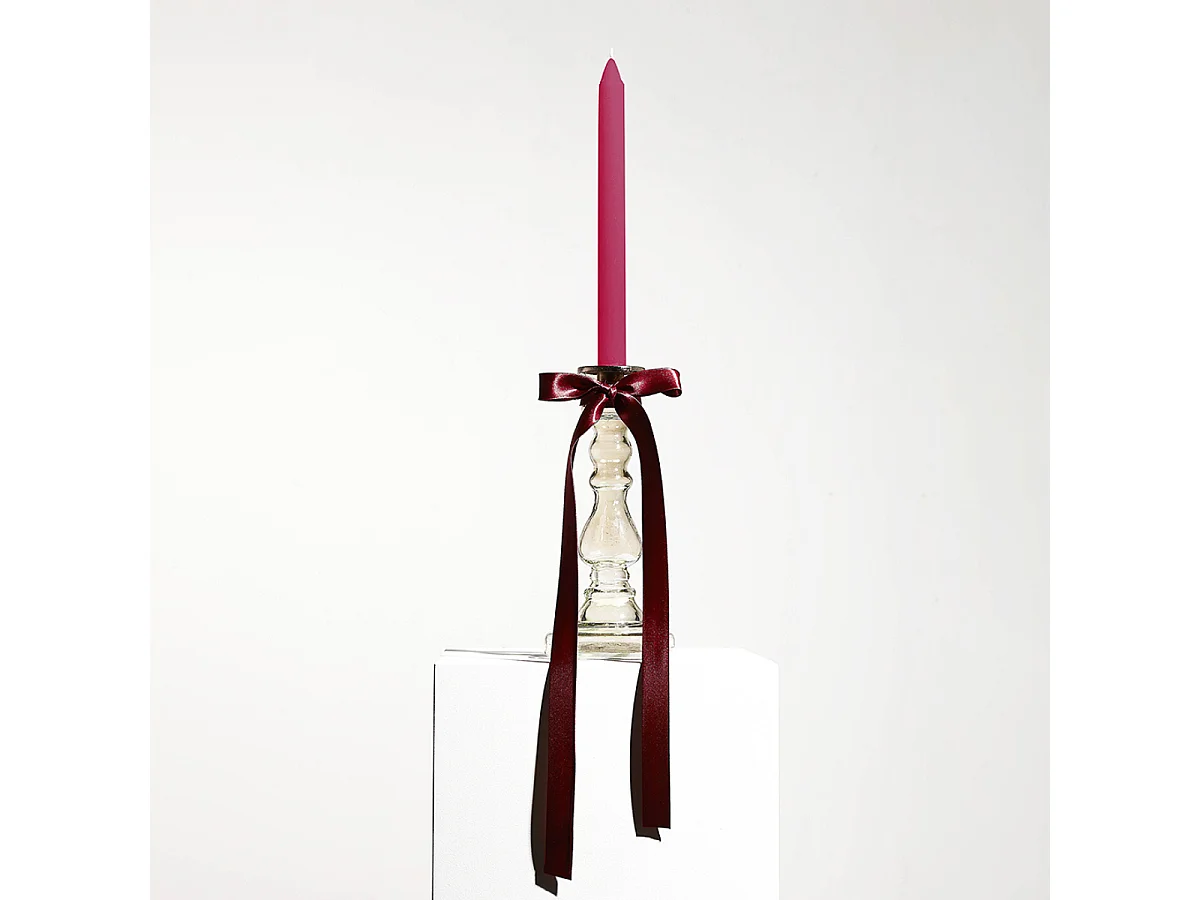 Bougeoir en verre - Transparent