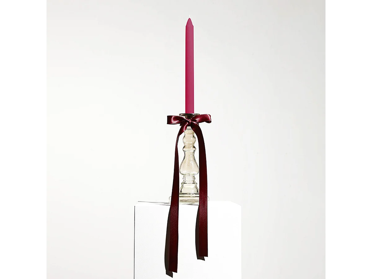 Bougeoir en verre - Transparent