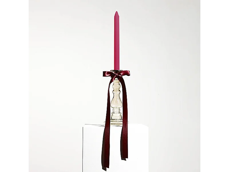 Bougeoir en verre - Transparent