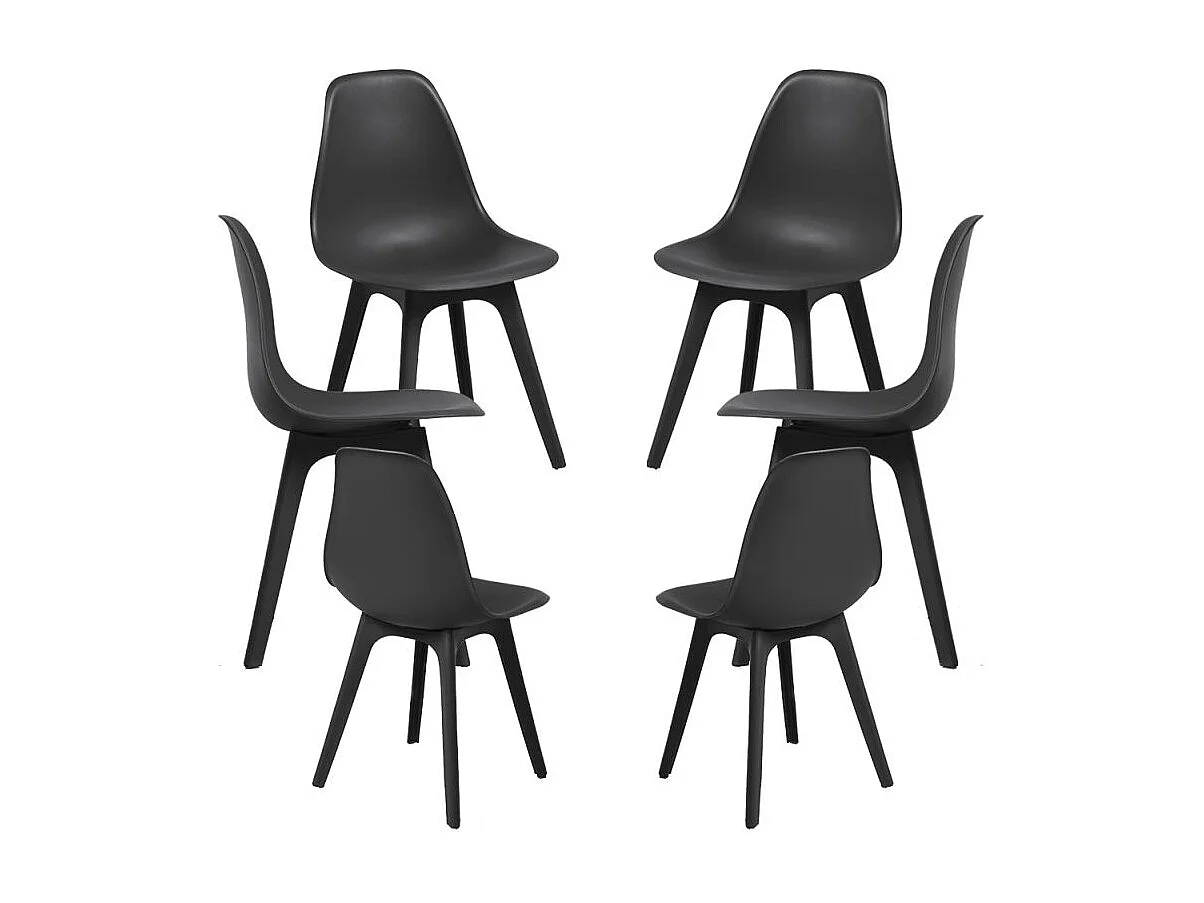 Packs Sillas Comedor - Pack 6 Sillas Kelen Suprym - Negro