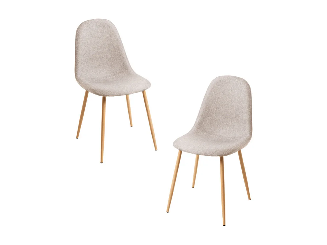 Packs Sillas Comedor - Pack 2 Sillas Teok Tela - Beige