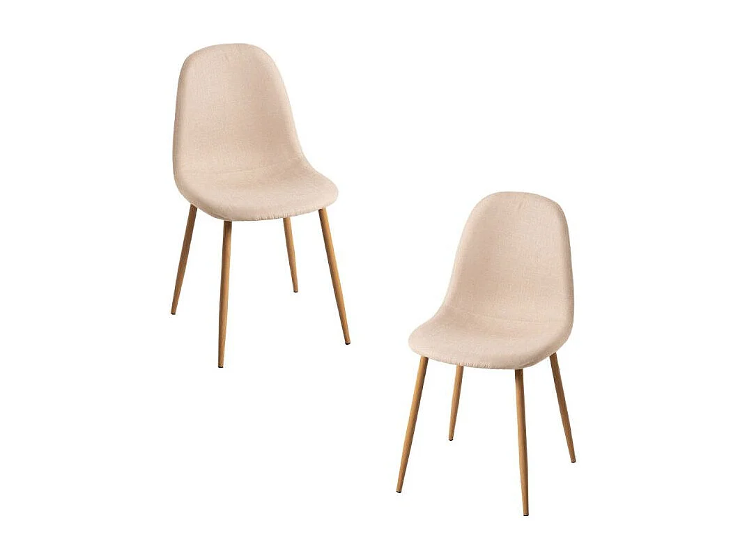 Packs Sillas Comedor - Pack 2 Sillas Teok Tela - Beige