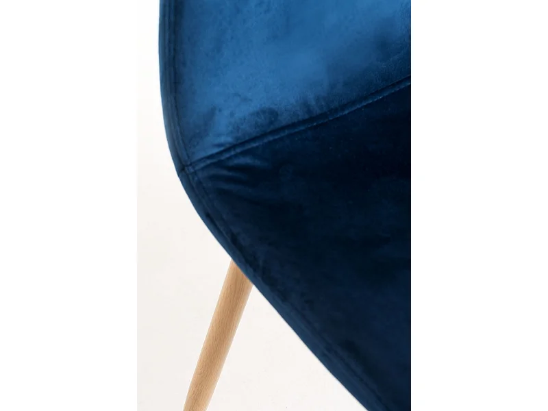 Sillas Comedor - Silla Teok Terciopelo - Azul