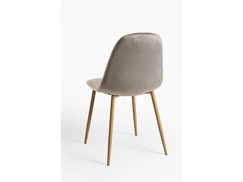 Packs Sillas Comedor - Pack 4 Sillas Teok Terciopelo - Gris