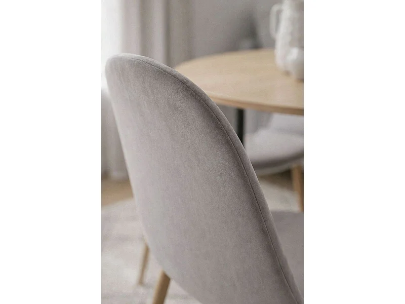 Packs Sillas Comedor - Pack 4 Sillas Teok Terciopelo - Gris