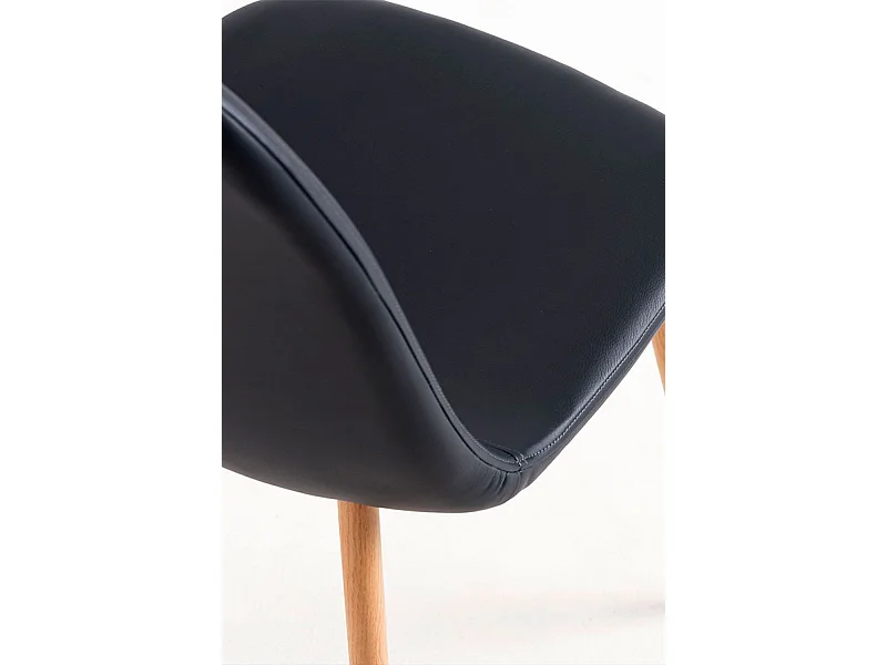 Sillas Comedor - Silla Teok Polipiel - Negro
