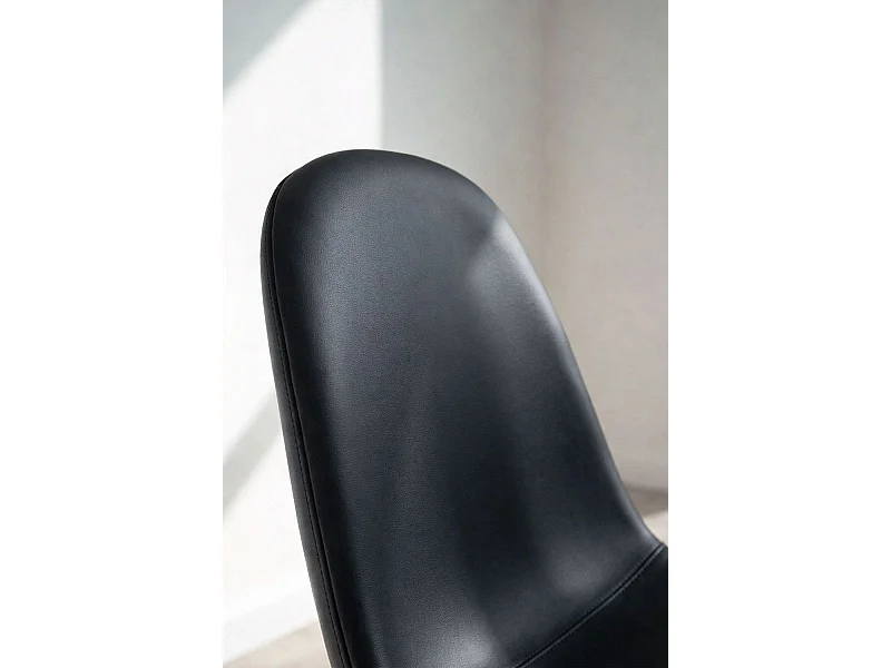 Sillas Comedor - Silla Teok Polipiel - Negro